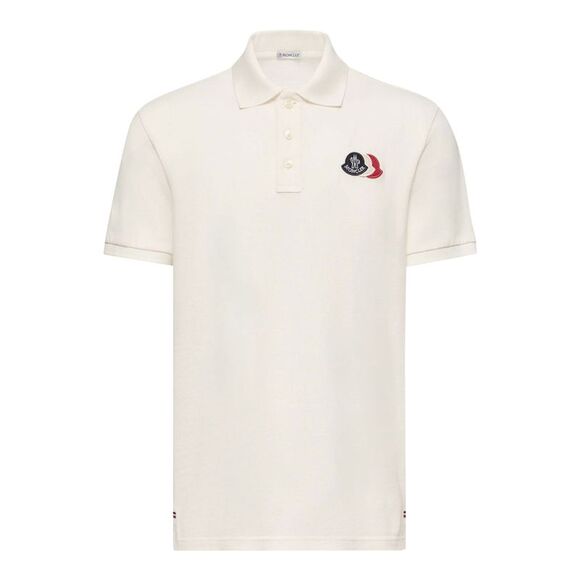 Moncler Men Cotton Piquet Polo Shirt With Logo Patch